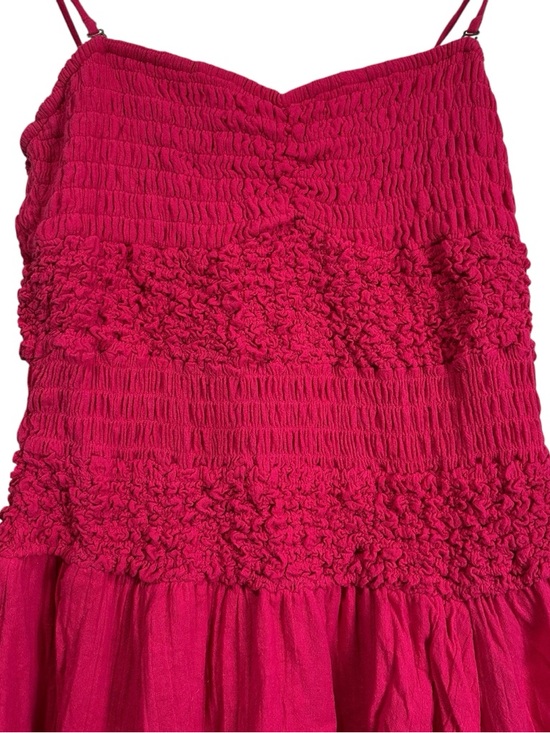 Free People Women’s L Pink Sparkling Moment Drop-Waist Cotton Midi Dress - Picture 4 of 10